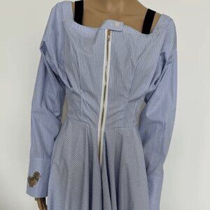 Natasha Zinko bead embroidery lace detail Cotton Dress Size 32